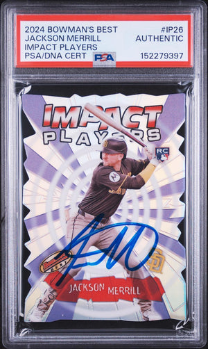 2024 Bowman's Best Impact Players #IP26 Jackson Merrill PSA Authentic