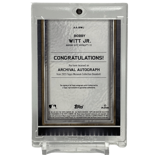 2023 Topps Museum Collection Bobby Witt Jr. #AA-BWJ Autograph /25