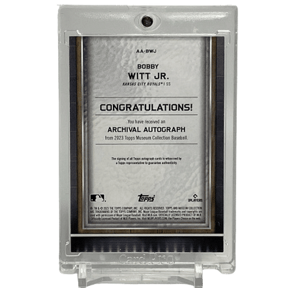 2023 Topps Museum Collection Bobby Witt Jr. #AA-BWJ Autograph /25