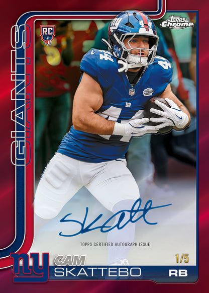 2025 Topps Chrome Football Delight 6 Box Case
