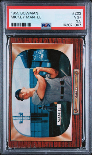 1955 BOWMAN 202 MICKEY MANTLE PSA 3.5