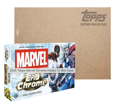 2025 Topps Marvel Chrome Hobby 12 Box Case