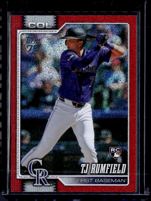 2026 Topps Update #US157 TJ Rumfield Red Sandglitter #/5