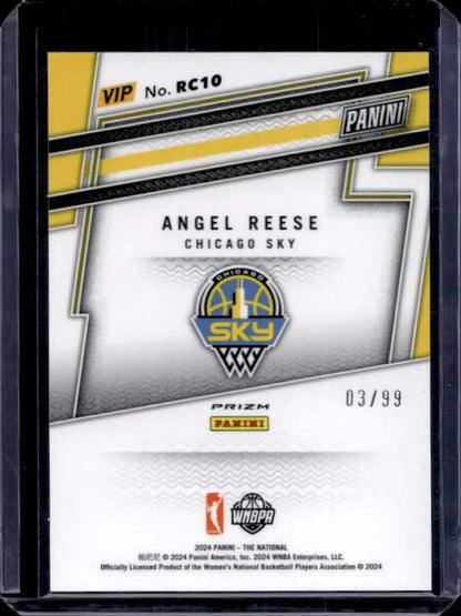 2024 Panini - The National VIP Gold Pack Angel Reese Green Cracked Ice /99 #RC10