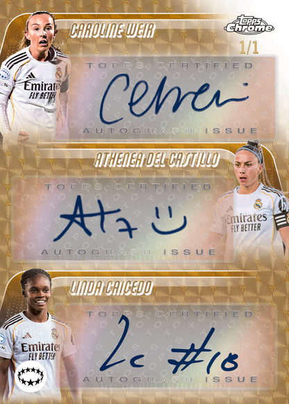 2025/26 Topps UEFA Women's Champions League Chrome Soccer Hobby Box