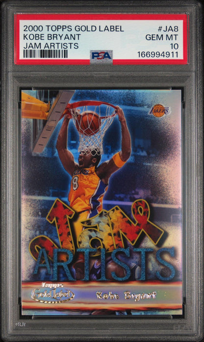 2000 TOPPS GOLD LABEL JAM ARTISTS JA8 KOBE BRYANT PSA 10