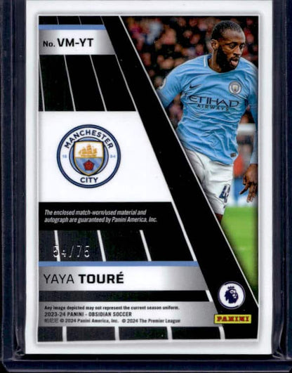 2023/24 Panini Obsidian Yaya Toure #VM-YT Autograph /75
