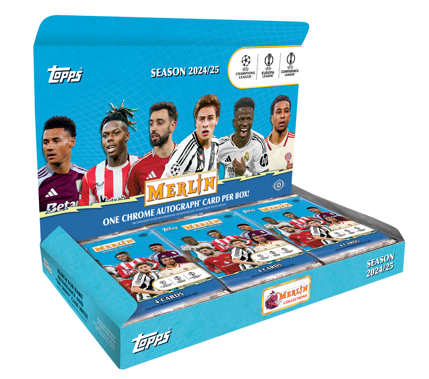2024/25 Topps UEFA Club Competitions Merlin Chrome Soccer Hobby Box