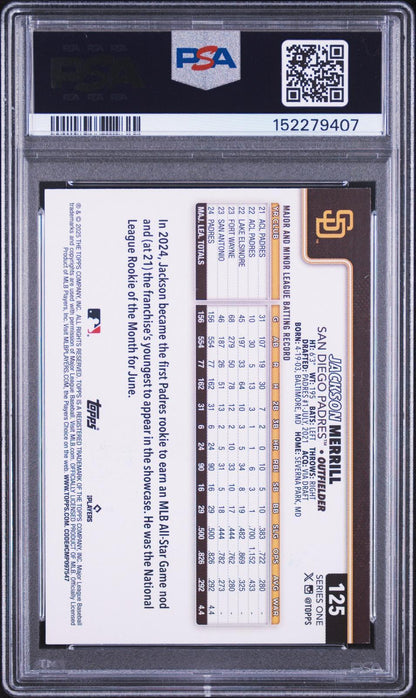 2025 Topps #125: Jackson Merrill PSA Authentic