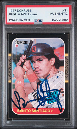 1987 Donruss #31 Benito Santiago PSA Authentic