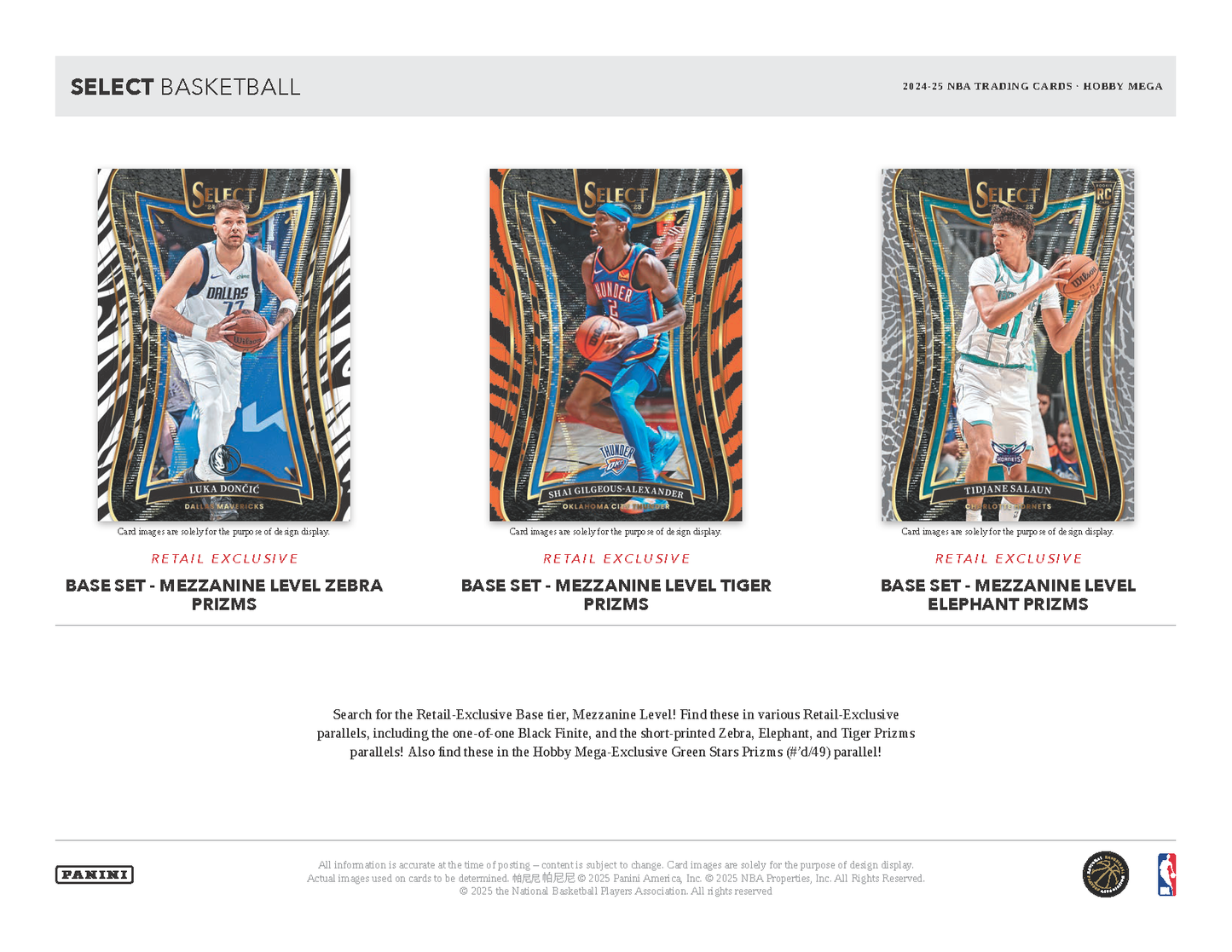 2024/25 Panini Select Basketball Hobby Mega Box