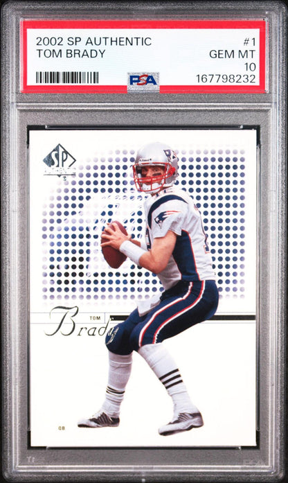 2002 SP AUTHENTIC 1 TOM BRADY PSA 10