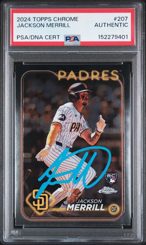 2024 Topps Chrome 207 Jackson Merrill PSA Authentic