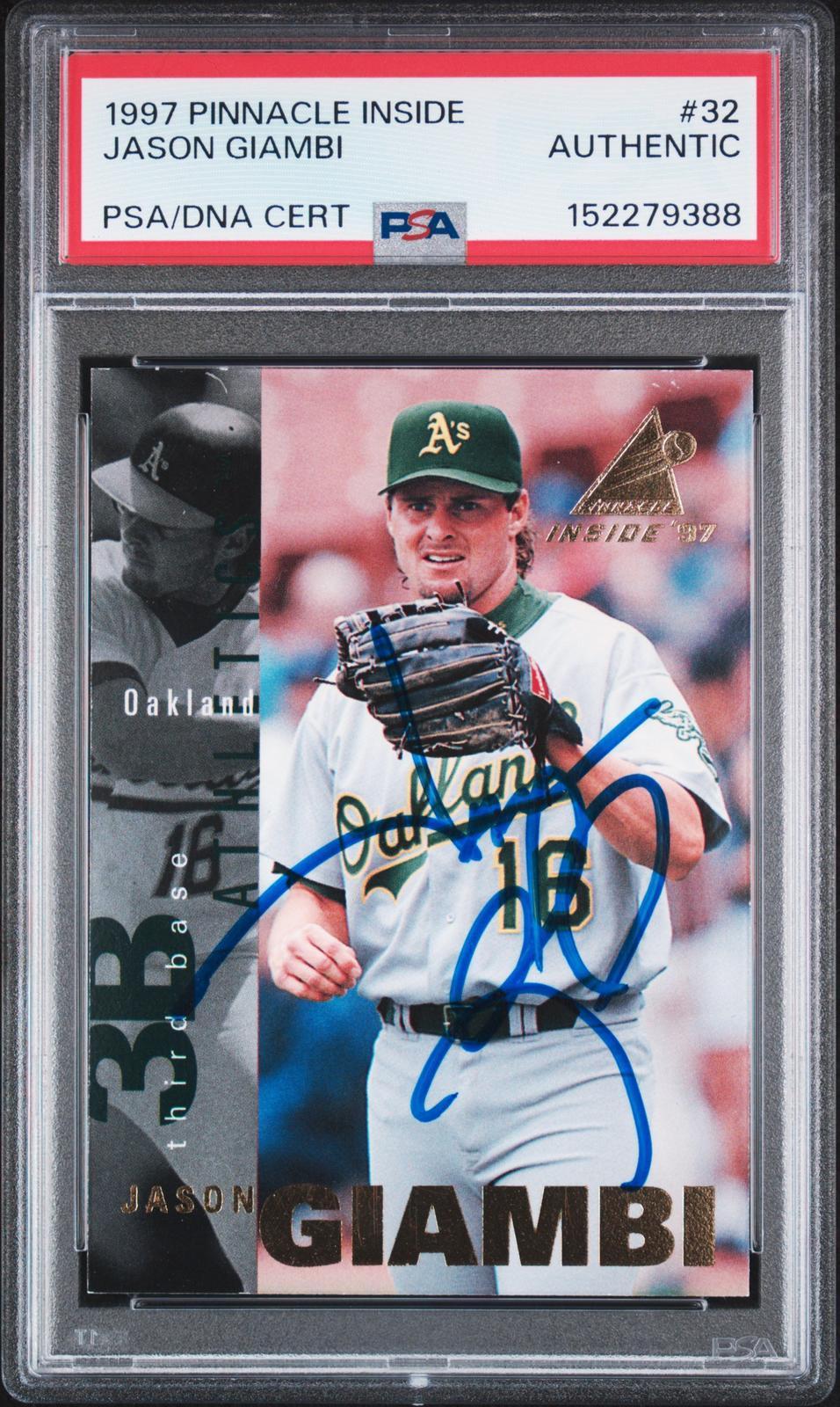1997 Pinnacle Inside #32 Jason Giambi PSA Authentic