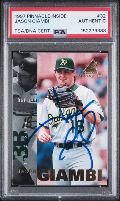1997 Pinnacle Inside #32 Jason Giambi PSA Authentic