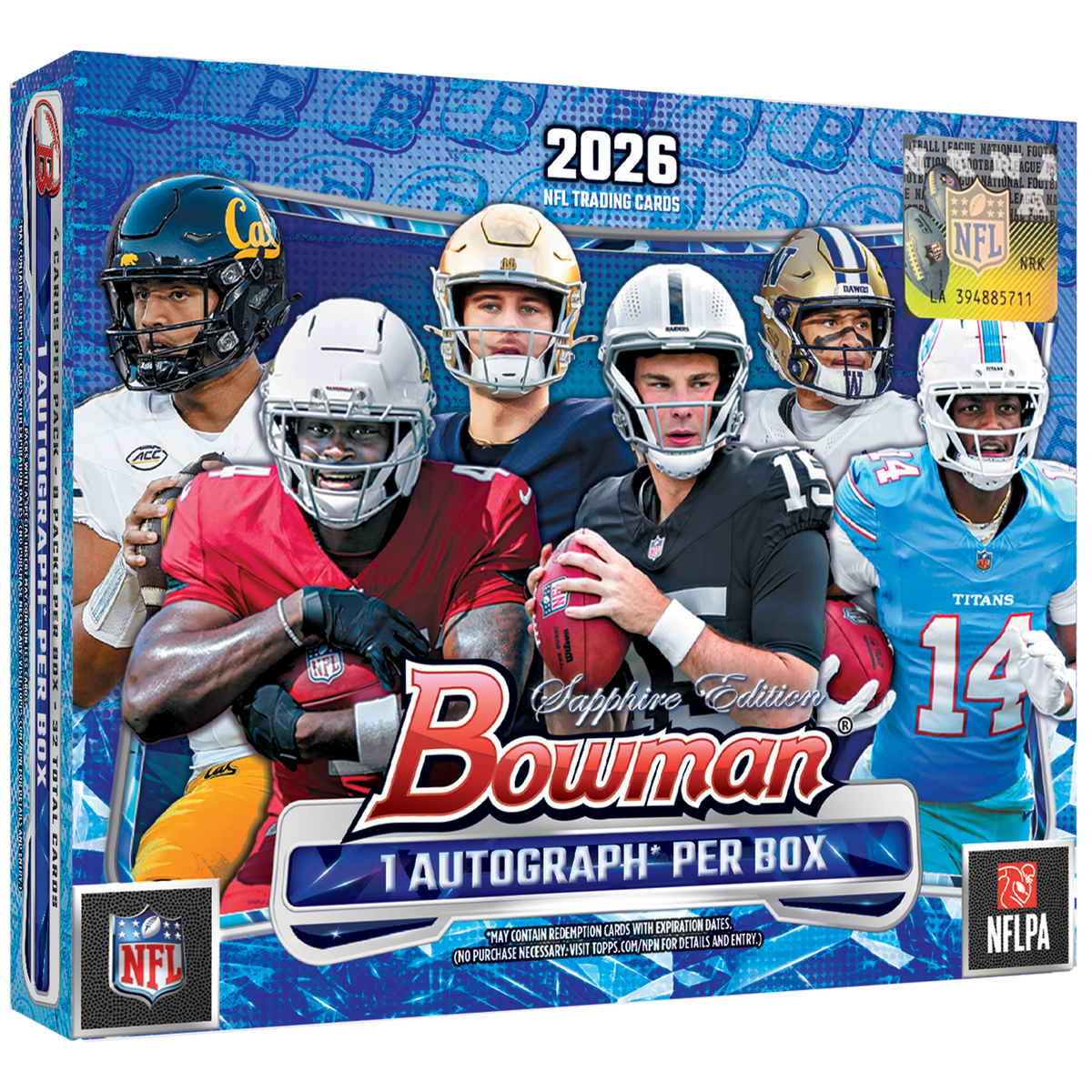 2026 Bowman Football Sapphire Edition Box