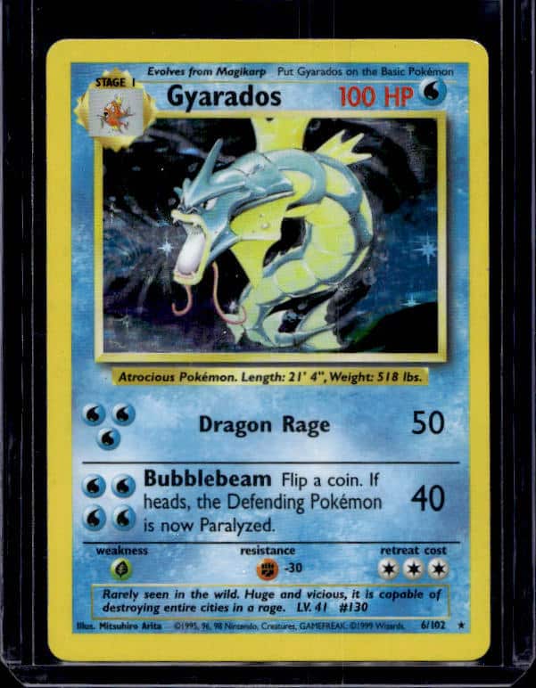 1999 Pokémon Base Set Gyarados 6/102 Holo