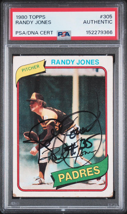 1980 Topps #305 Randy Jones PSA Authentic