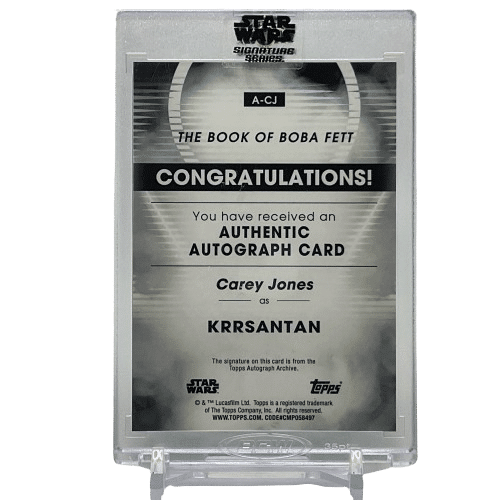 Topps Star Wars Signature Series Krrsantan #A-CJ Autograph