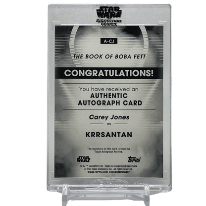 Topps Star Wars Signature Series Krrsantan #A-CJ Autograph