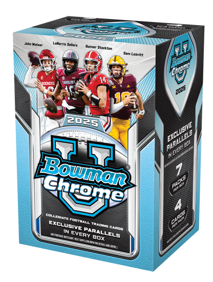 2025 Bowman Chrome University Football Blaster Box