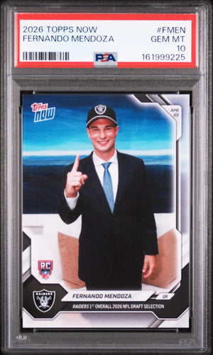 2026 TOPPS NOW FMEN - FERNANDO MENDOZA PSA 10
