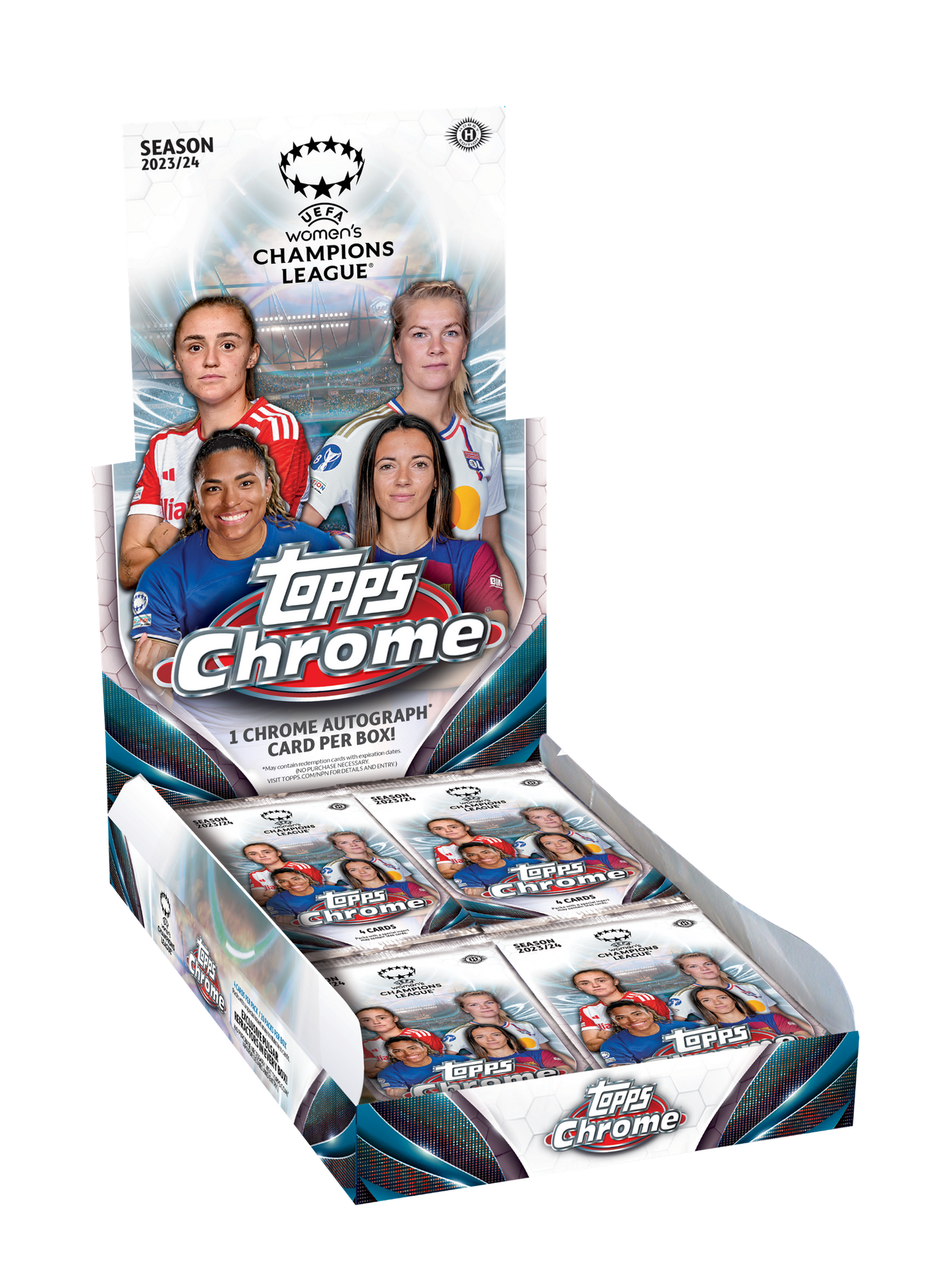 2023/24 Topps UEFA Women's Champions League Chrome Soccer Hobby Box