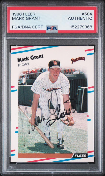 1988 Fleer #584 - Mark Grant PSA Authentic
