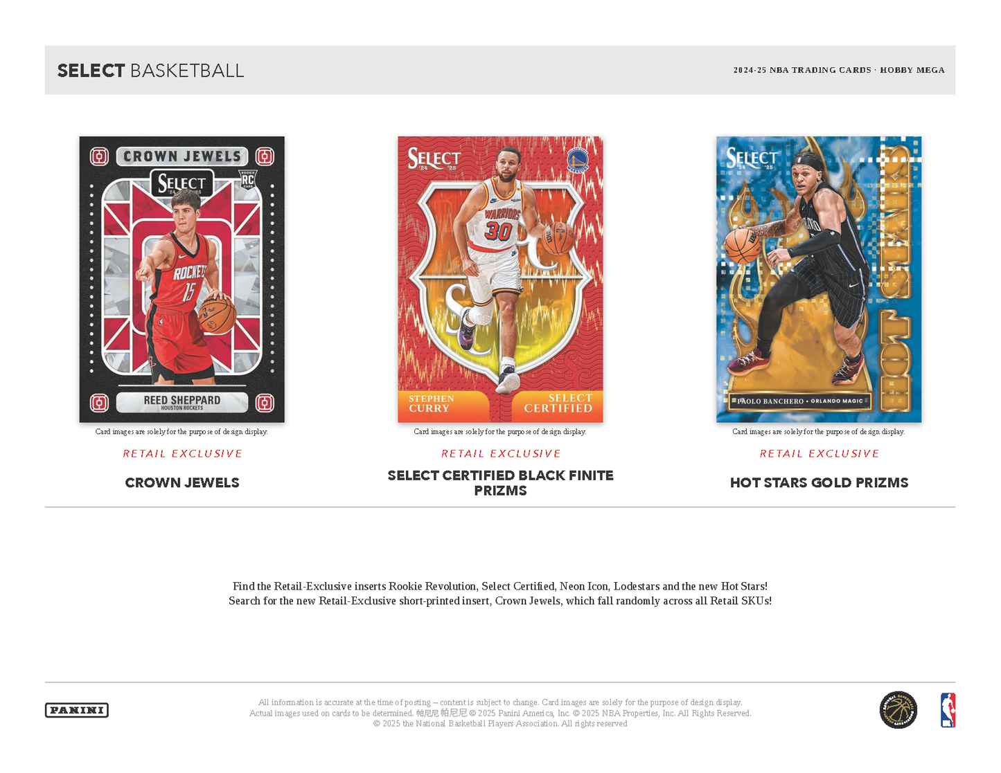 2024/25 Panini Select Basketball Hobby Mega Box