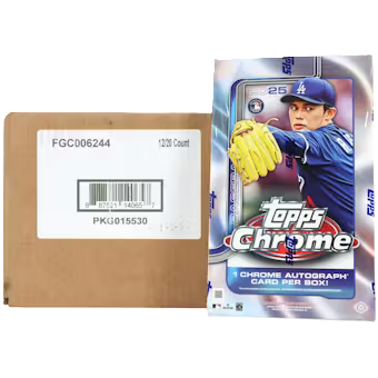 2025 Topps Chrome Baseball Hobby 12 Box Case
