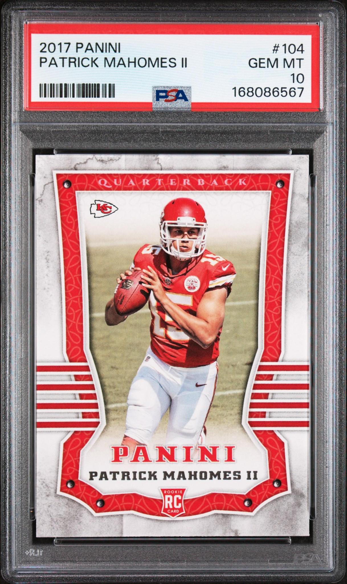 2017 PANINI 104 PATRICK MAHOMES II PSA 10