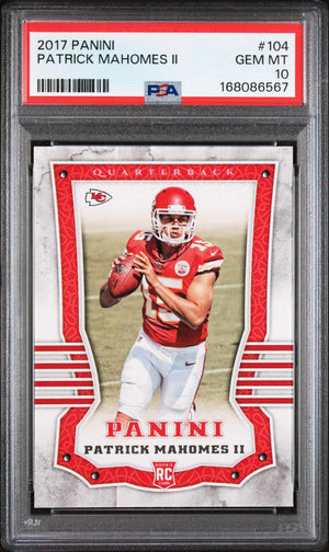 2017 PANINI 104 PATRICK MAHOMES II PSA 10