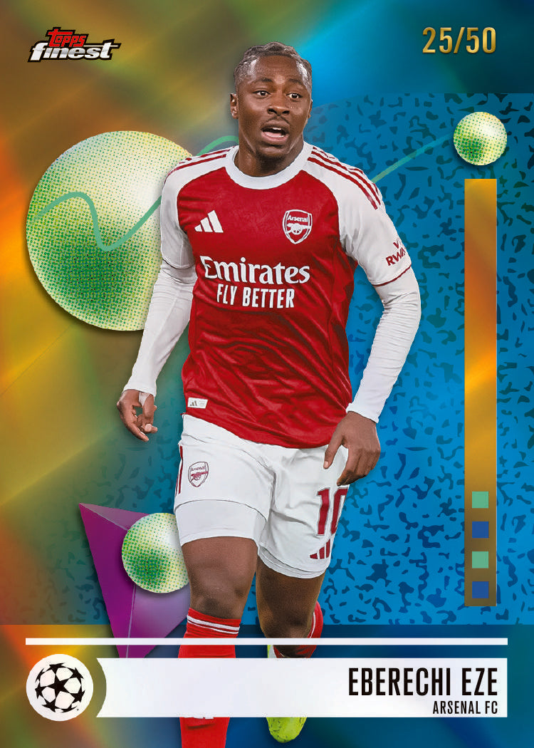 2025/26 Topps UEFA Club Competitions Finest Soccer Hobby 8 Box Case