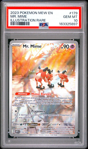 2023 Pokemon Mew EN-151 179 Mr. Mime Illustration Rare PSA 10