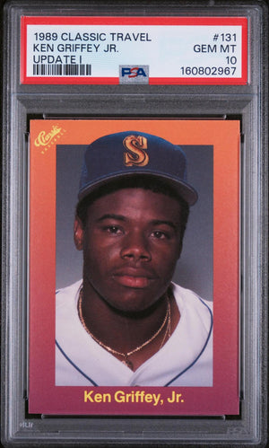 1989 CLASSIC TRAVEL UPDATE I 131 KEN GRIFFEY JR. PSA 10