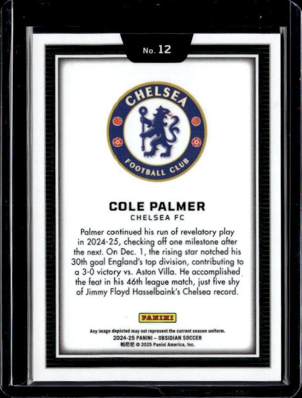 2024-25 Panini Obsidian #12 Cole Palmer Black Color Blast