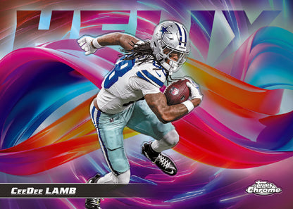 2025 Topps Chrome Football Delight 6 Box Case