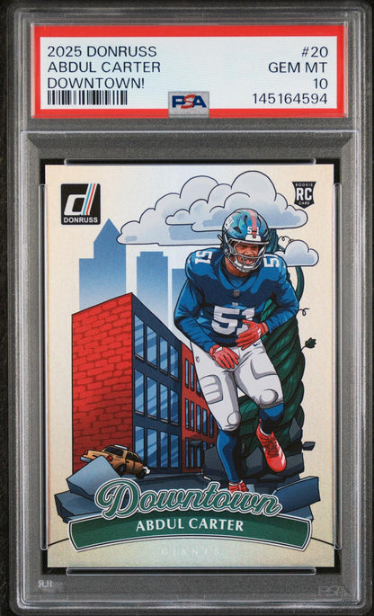 2025 Donruss #20 Abdul Carter Downtown! PSA 10
