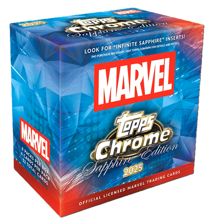 2025 Topps Marvel Chrome Sapphire Edition 10 Box Case