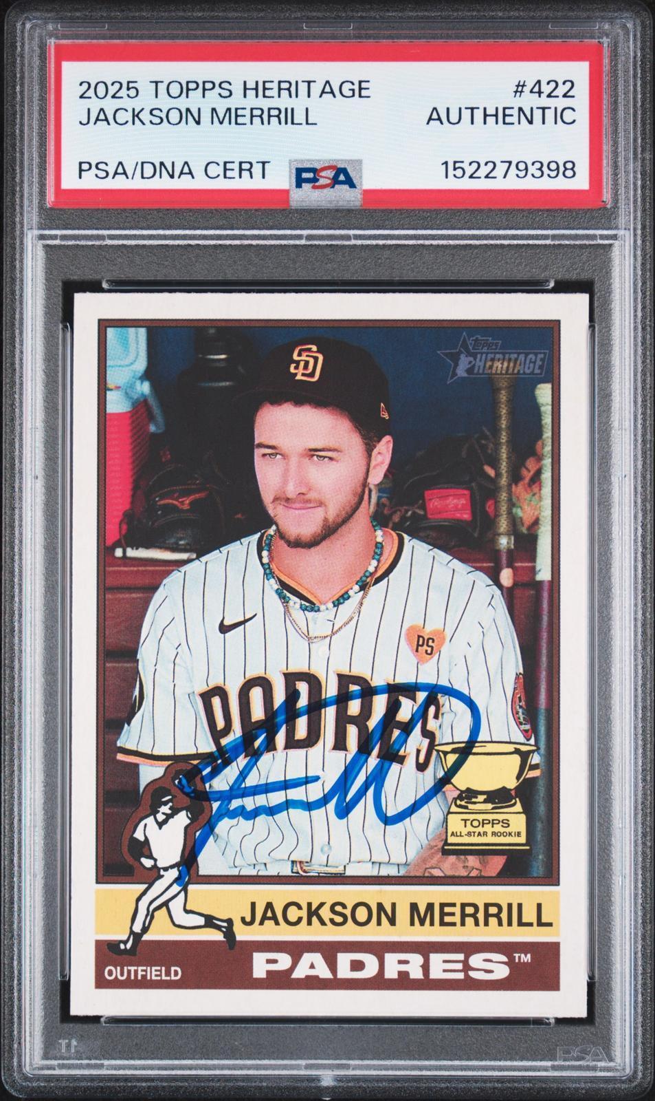 2025 Topps Heritage #422 Jackson Merrill PSA Authentic