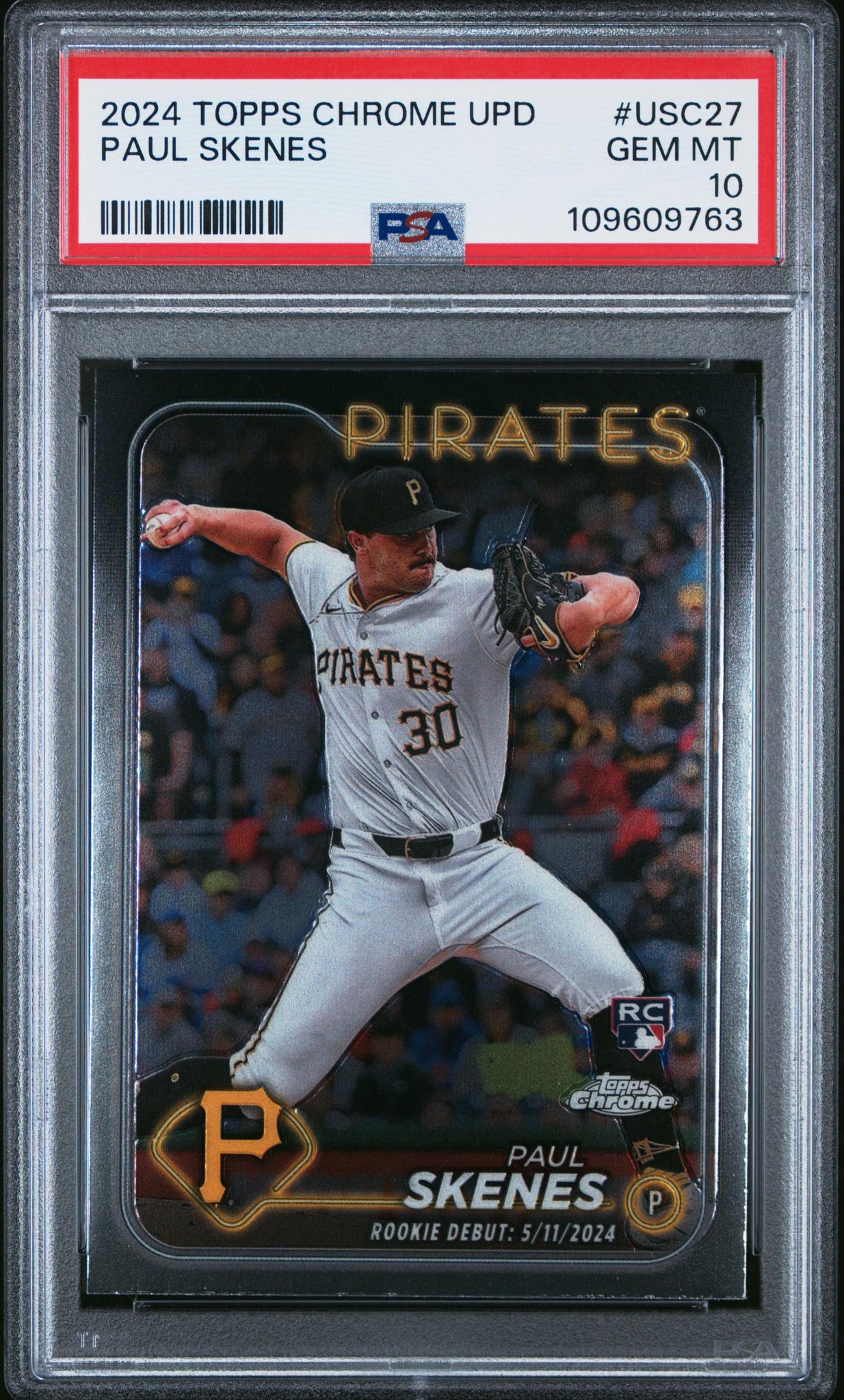 2024 Topps Chrome Update #USC27 Paul Skenes PSA 10