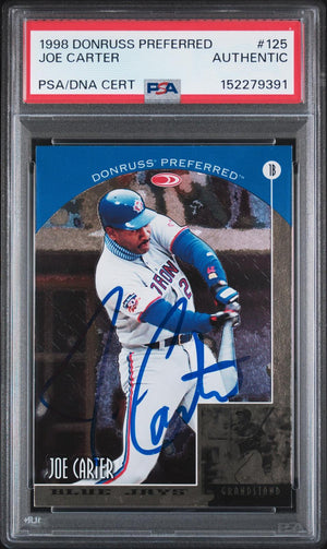 1998 Donruss Preferred #125 Joe Carter PSA Authentic