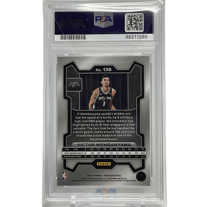 2023/24 Panini Prizm Victor Wembanyama #136 Rookie PSA 10