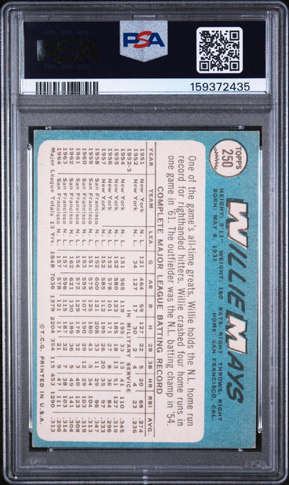 1965 TOPPS 250 WILLIE MAYS PSA 5