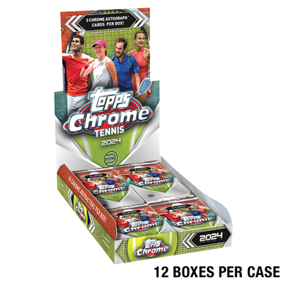 2024 Topps Chrome Tennis Hobby 12 Box Case