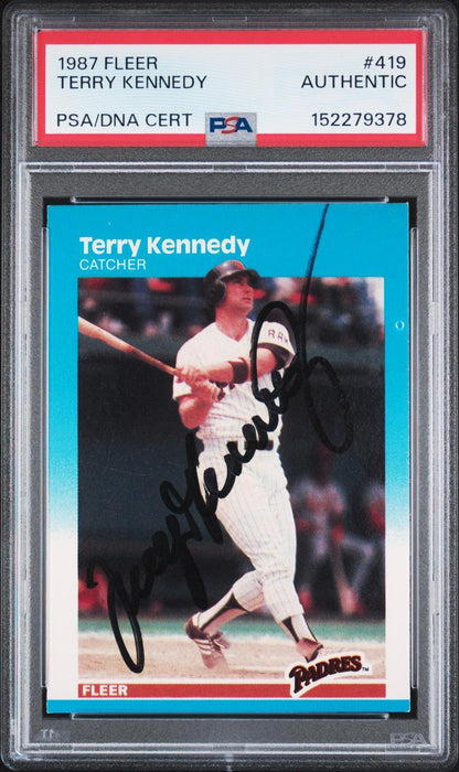 1987 Fleer #419 Terry Kennedy PSA Authentic