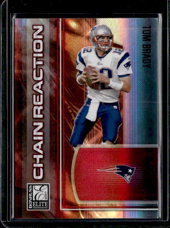 2007 Donruss Elite #CR-23 Tom Brady Chain Reaction Red #/200